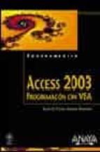 Access 2003. Programacion Con Vba