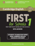 Cambridge English First 1 For Schools For Revised Exam From 2015 Student S Book With Answers
