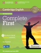 Complete First Student S Book Without Answers With Cd-rom & Testbank