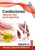 Conductores. Personal Laboral De Ministerios. Grupo Iv. Temario Y Test