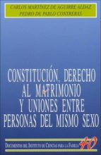 Constitucion, Derecho Al Matrimonio Y Uniones Entre Personas Del Mismo Sexo PDF