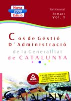 Cos De Gestio D Administracio De La Generalitat. Escala Gestio Parte General Temari I PDF