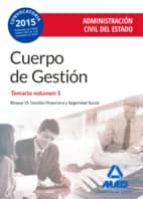 Cuerpo De Gestión De La Administración Civil Del Estado. Temario Volumen 5 PDF