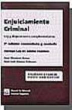 Enjuiciamiento Criminal; Ley Y Disposiciones Complementarias PDF