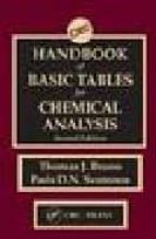 Handbook Of Basic Tables For Chemical Analysis