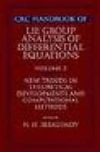 Handbook Of Lie Groups Analysis Of Differentials Eaquations: New Trends In Theoretical Developements And Computational Methods: V.3