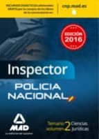 Inspector De Policía Nacional. Temario Volumen 2 Ciencias Jurídicas