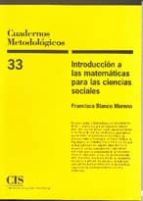 Introduccion A Las Matematicas Para Las Ciencias Sociales PDF