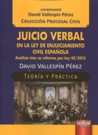 Juicio Verbal En La Ley De Enjuiciamiento Civil Española PDF