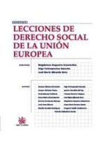 Lecciones De Derecho Social De La Union Europea