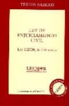 Ley De Enjuiciamiento Civil. Ley 1/2000 De 7 De Enero