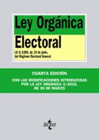 Ley Orgánica Electoral : Lo 5/1985 De 19 De Junio Del Regimen Electoral General