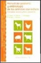 Manual De Anatomia Y Embriologia De Los Animales Domesticos: Apar Ato Locomotor