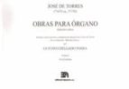 Obras Para Organo: Jose De Torres PDF