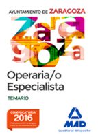 Operaria/o Especialista Del Ayuntamiento De Zaragoza: Temario