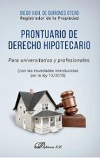 Prontuario De Derecho Hipotecario