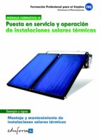 Puesta En Servicio Y Operación De Instalaciones Solares Térmicas Montaje Y Mantenimiento De Instalaciones Solares Termicas