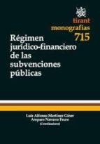 Regimen Juridico-financiero De Las Subvenciones Publicas