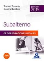 Subalternos De Corporaciones Locales. Test Del Temario General PDF
