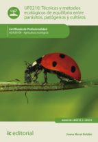 Técnicas Y Métodos Ecológicos De Equilibrio Entre Parásitos, Patógenos Y Cultivos. Agau0108 - Agricultura Ecológica